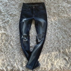 Flying monkey busted knee jeans